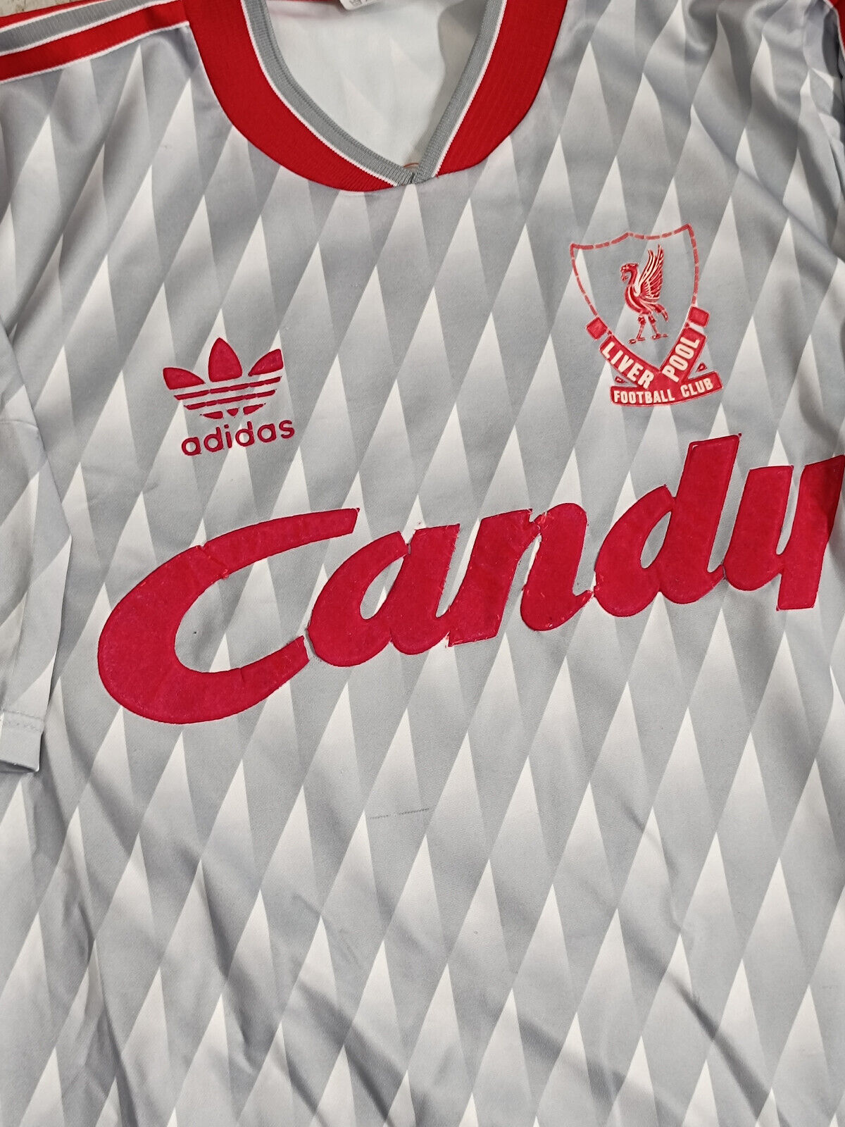 maglia calcio Vintage Liverpool jersey RUSH Adidas Candy Away 1990 1991