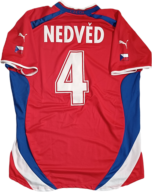 maglia Czech Republic Euro 2000 NEDVED Puma XL vintage shirt NO THAI