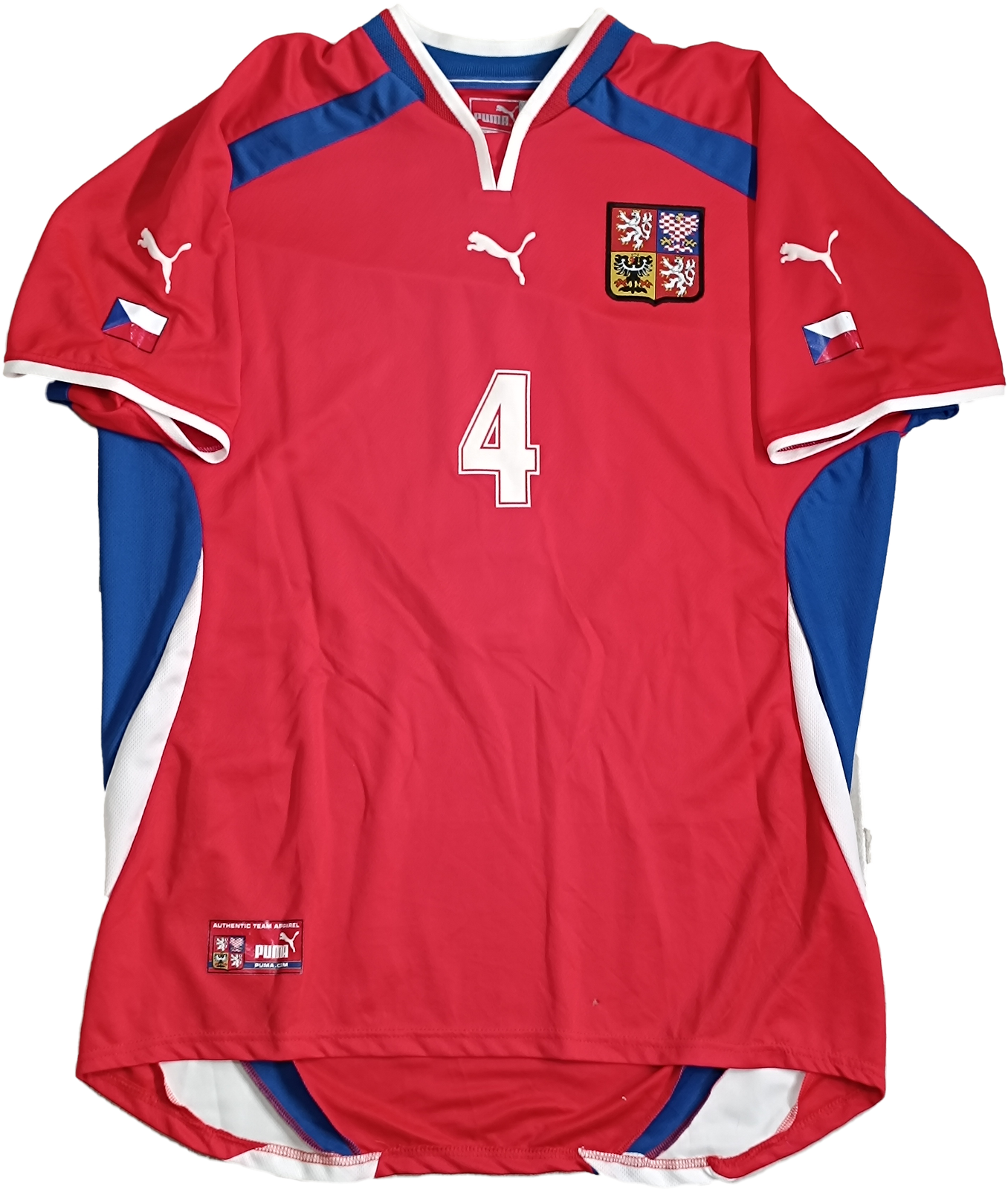 maglia Czech Republic Euro 2000 NEDVED Puma XL vintage shirt NO THAI