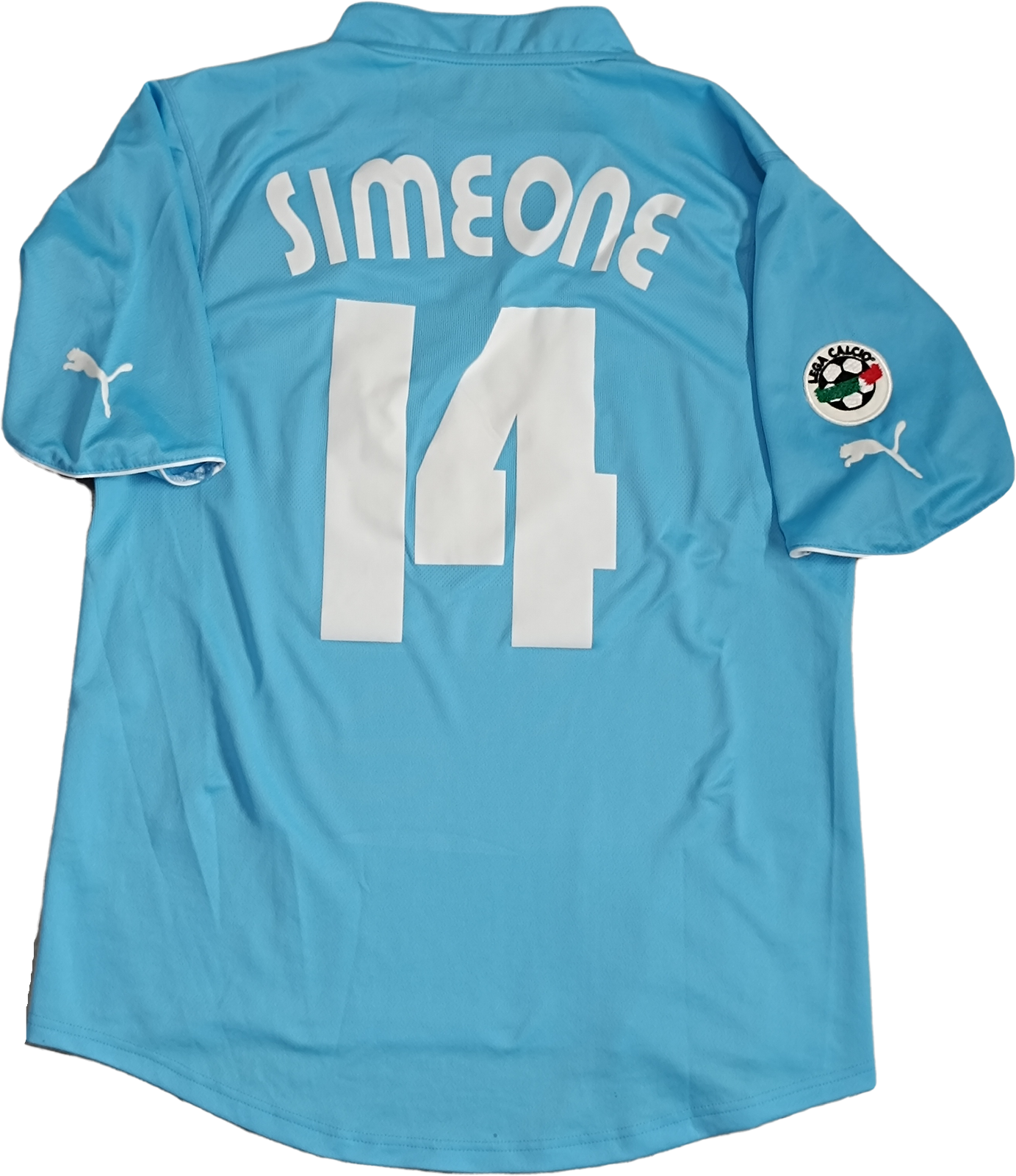 maglia calcio vintage SIMEONE Lazio Puma 2002 2003 Siemens mobile home XL