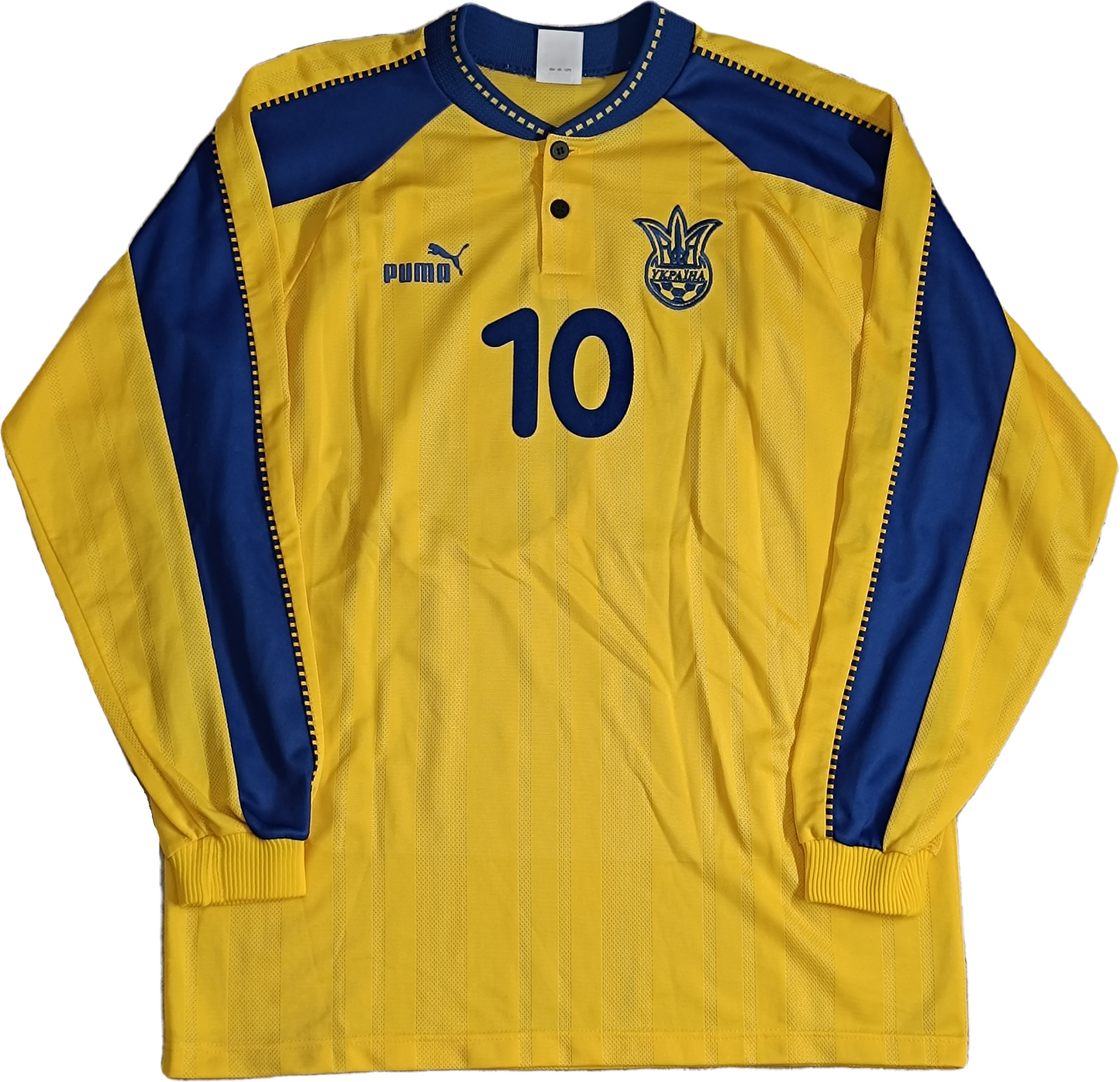 maglia calcio vintage Match worn Shevchenko Ukraine Ucraina PUMA 1999