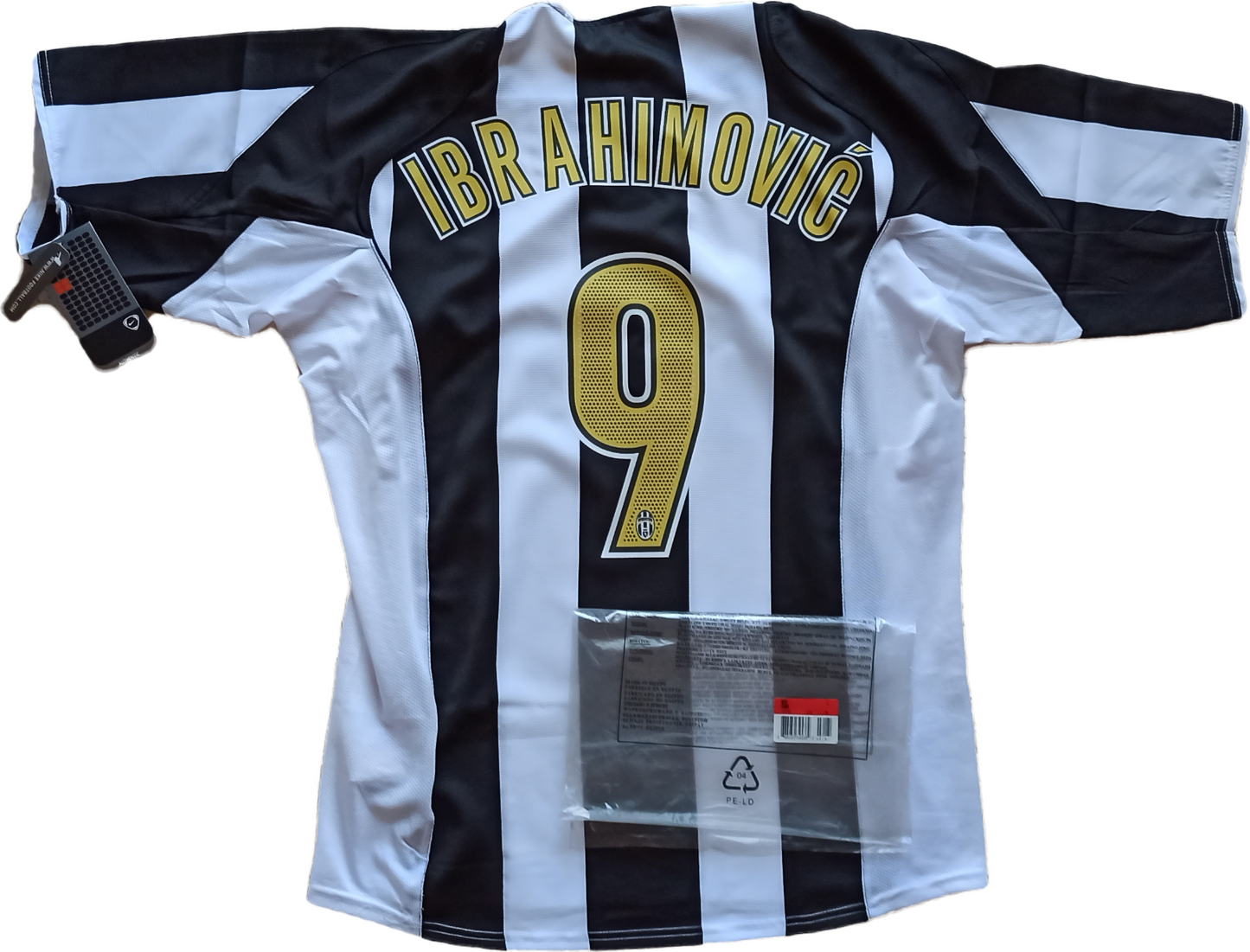 maglia calcio vintage Juventus IBRAHIMOVIC Nike shirt 2004 2005 jersey Sky L