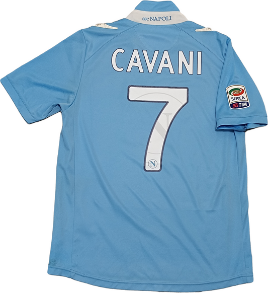 maglia calcio vintage Napoli Cavani home 2011 2012 shirt Jersey Macron L Lete