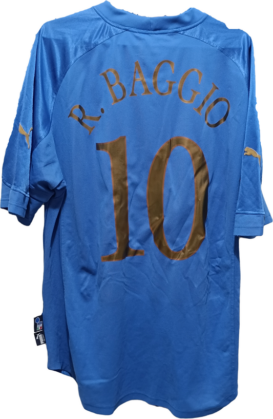 maglia calcio vintage Roberto Baggio Last Game Italy italia Puma 2004 L