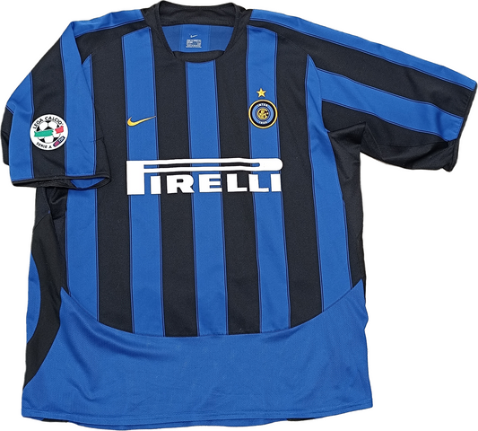 maglia calcio Inter vintage ZANETTI Pirelli 2003 2004 ORIGINALE jersey shirt XL