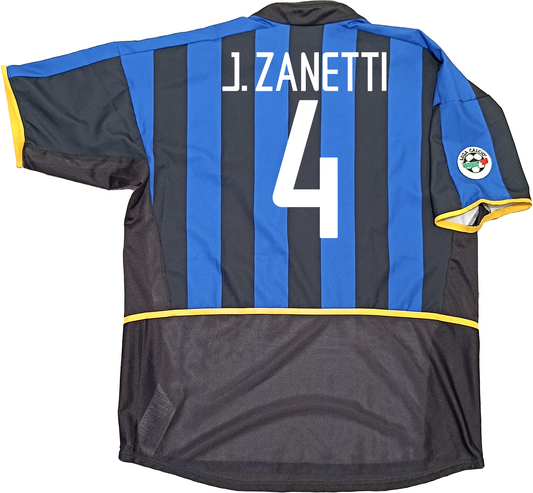 maglia calcio Inter vintage ZANETTI Pirelli 2002 2003 ORIGINALE jersey shirt XL