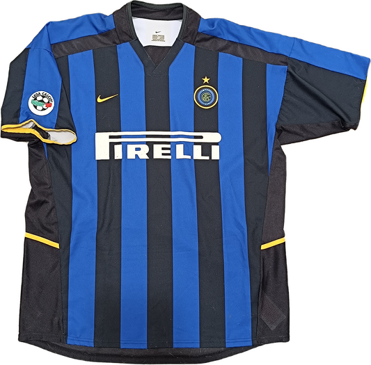 maglia calcio Inter vintage ZANETTI Pirelli 2002 2003 ORIGINALE jersey shirt XL