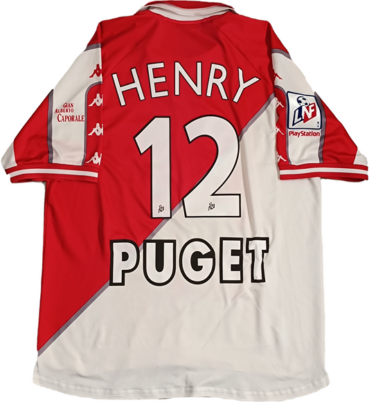 maglia calcio vintage AS MONACO maillot Henry 1998 1999 Kappa Fedcom Puget