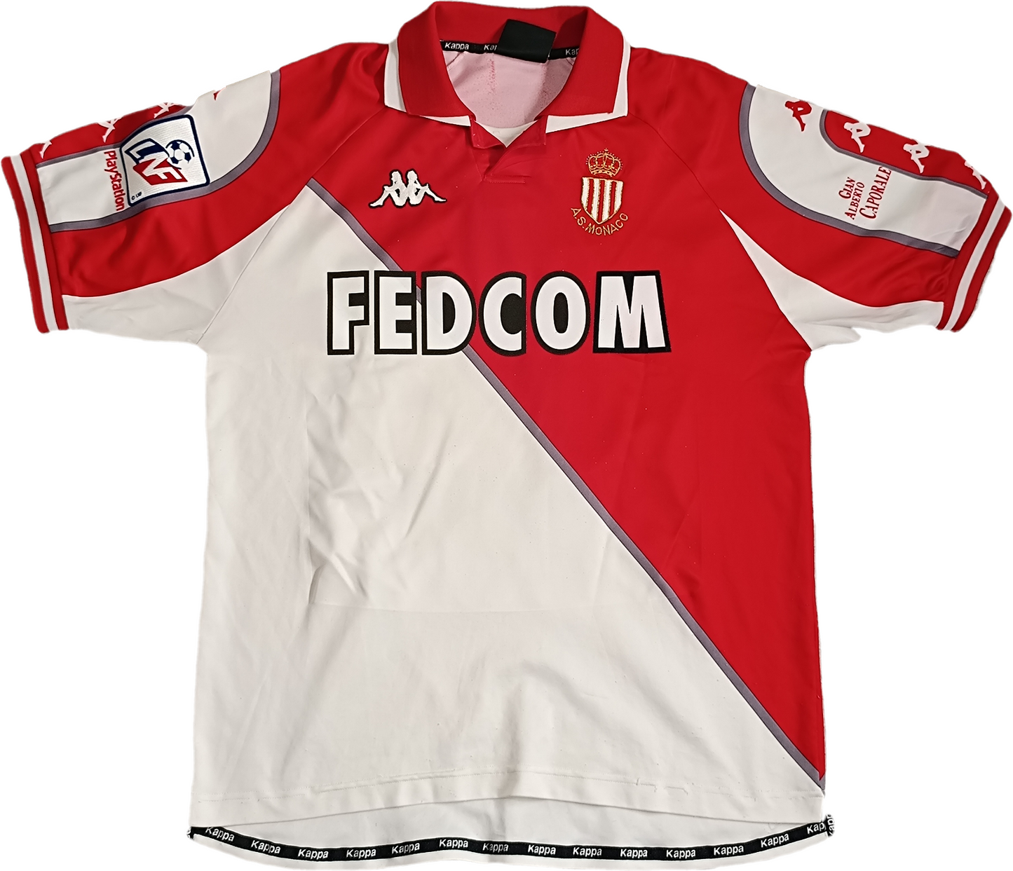 maglia calcio vintage AS MONACO maillot Henry 1998 1999 Kappa Fedcom Puget