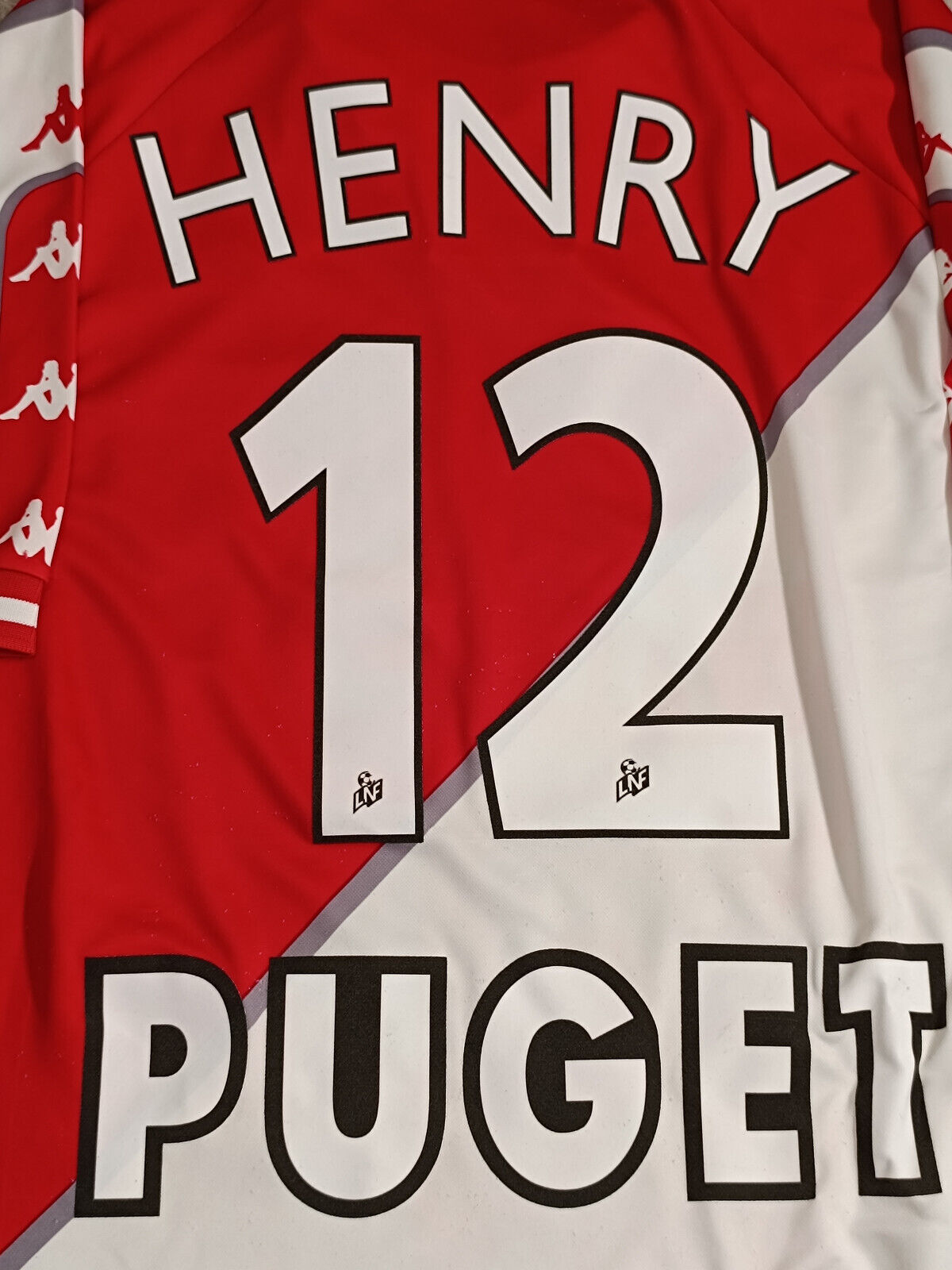 maglia calcio vintage AS MONACO maillot Henry 1998 1999 Kappa Fedcom Puget