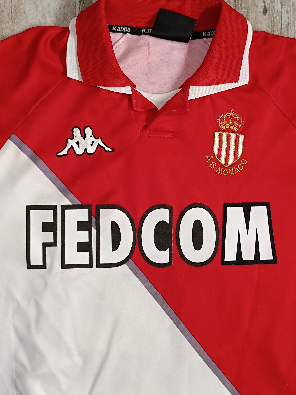 maglia calcio vintage AS MONACO maillot Henry 1998 1999 Kappa Fedcom Puget