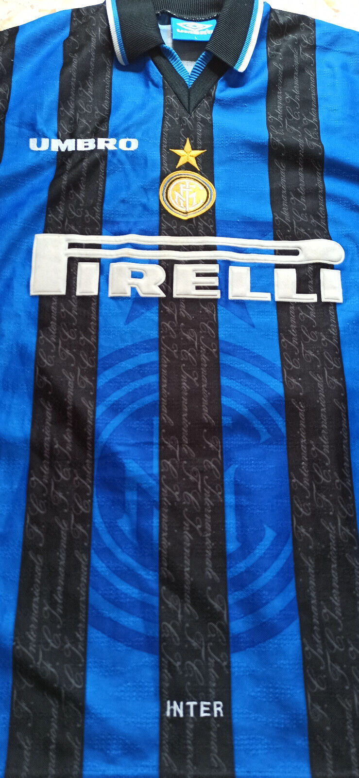 maglia calcio match worn vintage Inter Ronaldo Umbro Pirelli 1997-98 L friendly