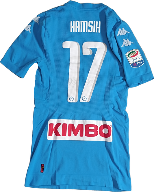 Maglia Calcio Worn Napoli Jersey 2016-17 HAMSIK Lete Serie A Macron XL Kimbo