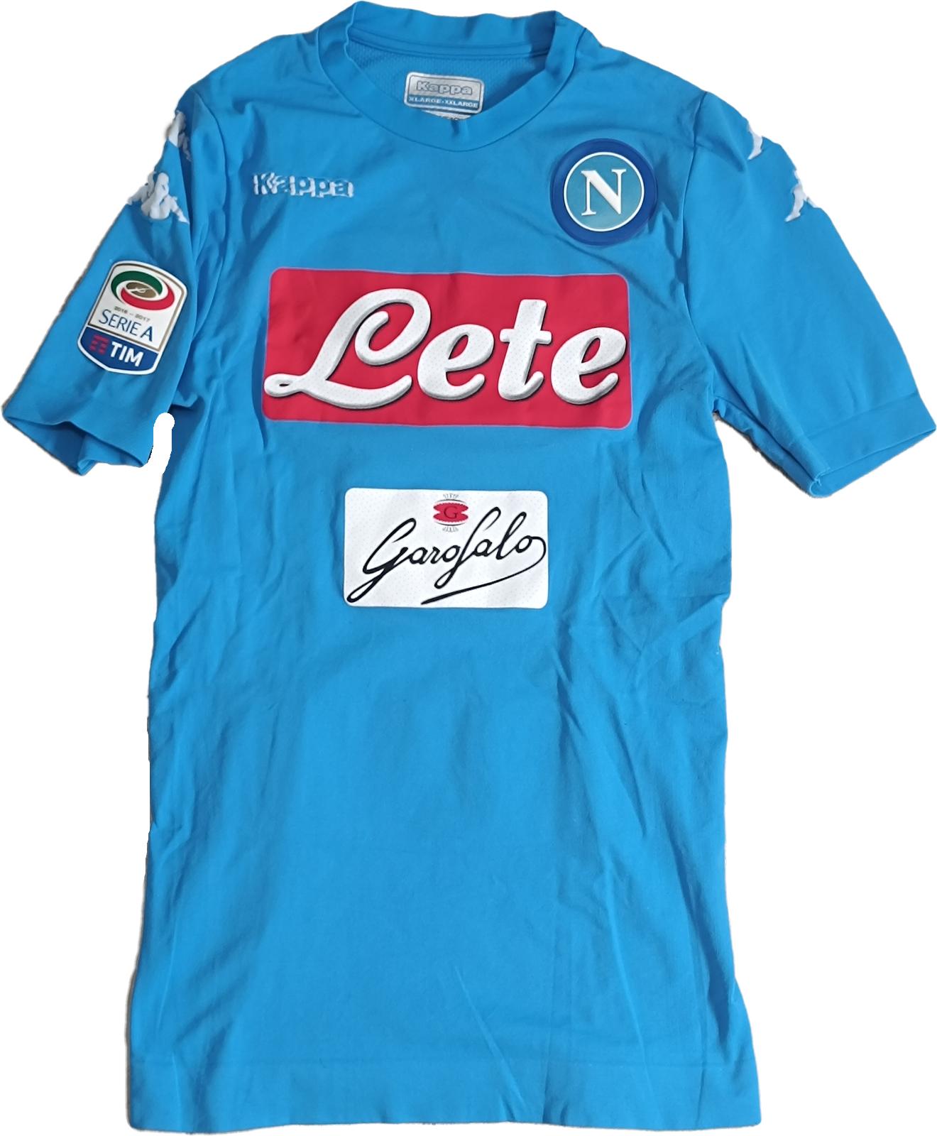 Maglia Calcio Worn Napoli Jersey 2016-17 HAMSIK Lete Serie A Macron XL Kimbo