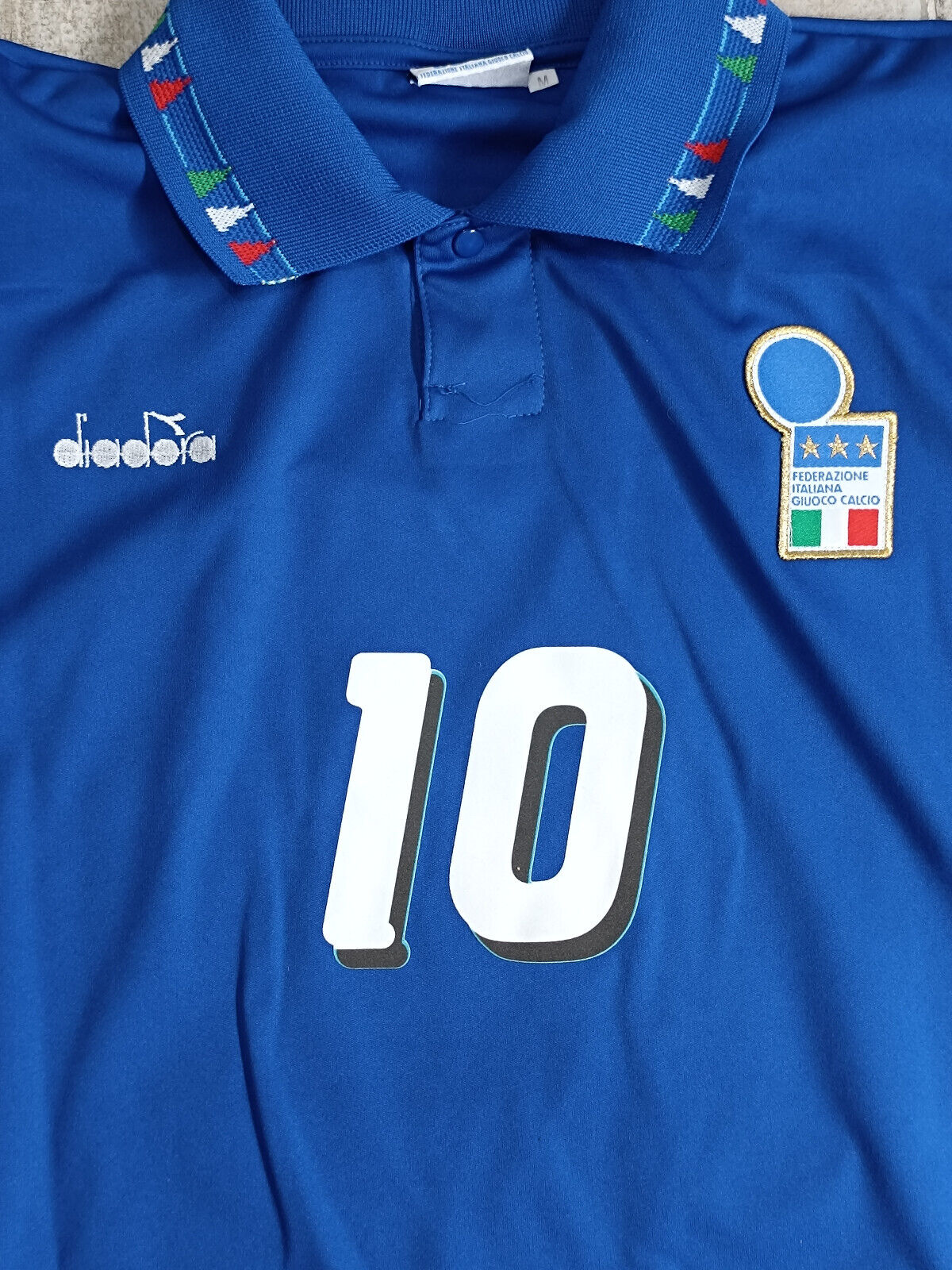 maglia calcio vintage Italia World Cup 1994 Roberto Baggio Fan version M