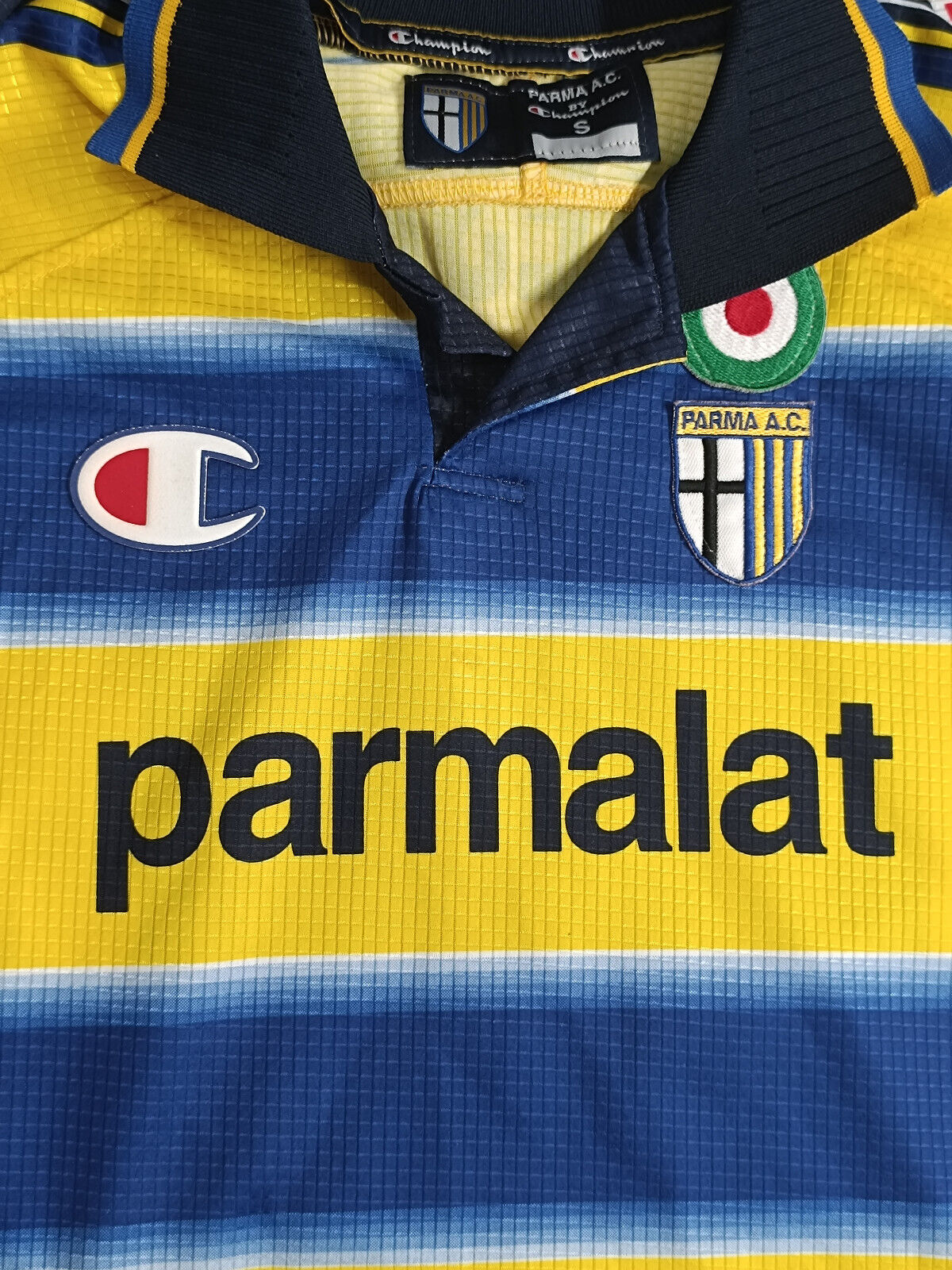 maglia calcio Parma Vintage Crespo Parmalat PUMA 1998 1999 Player gara