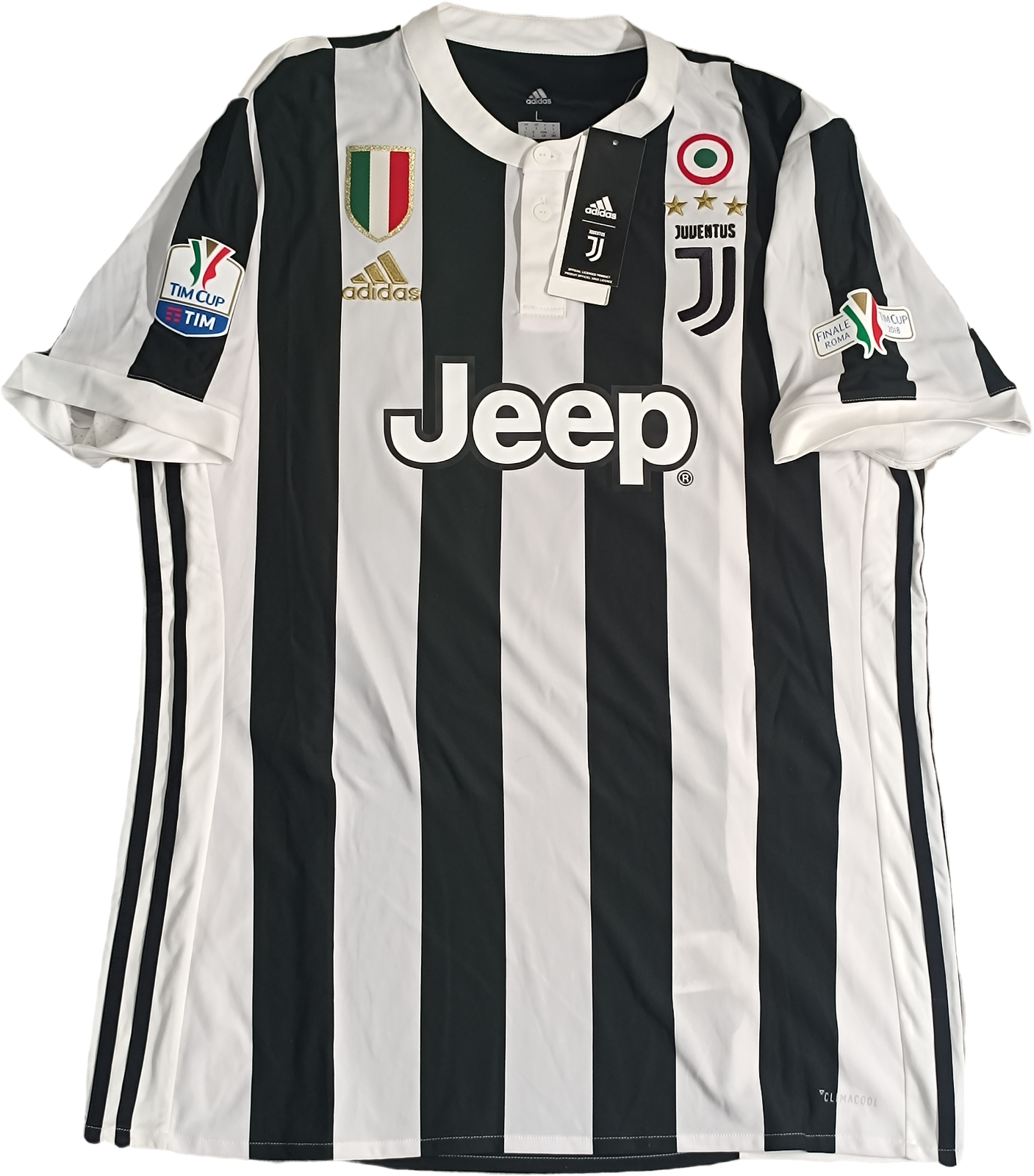 maglia calcio Adidas Juventus Dybala Finale Tim Cup Roma 2018 vs Milan L Jeep