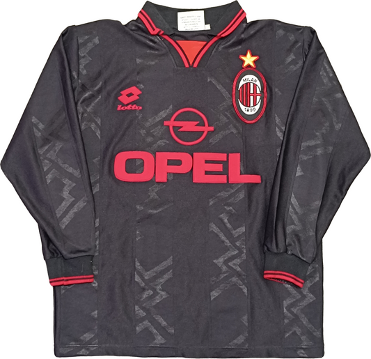 maglia calcio vintage AC Milan UEFA Cup 1996 1997 Roberto Baggio Opel S player