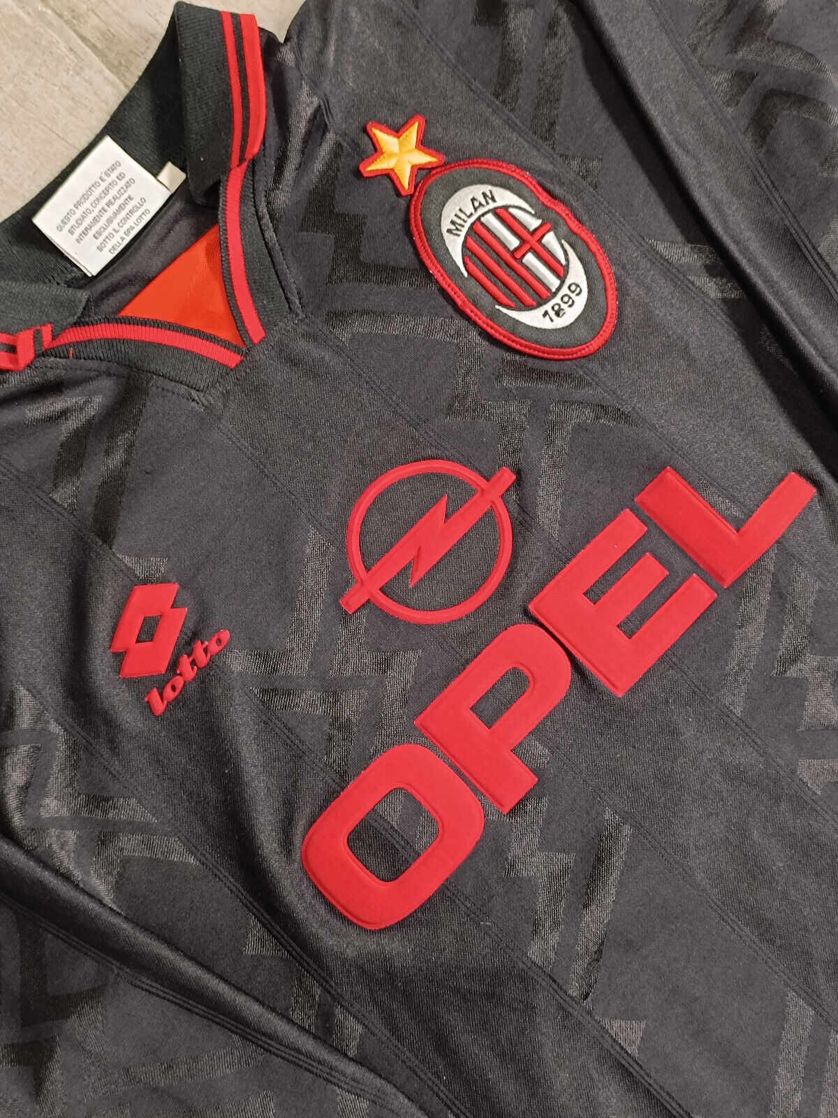 maglia calcio vintage AC Milan UEFA Cup 1996 1997 Roberto Baggio Opel S player