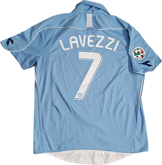 maglia calcio Napoli LAVEZZI 2007 2008 Home Jersey Diadora XL Lete Player LETE