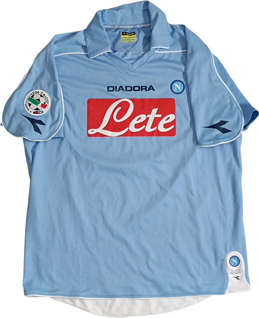 maglia calcio Napoli LAVEZZI 2007 2008 Home Jersey Diadora XL Lete Player LETE