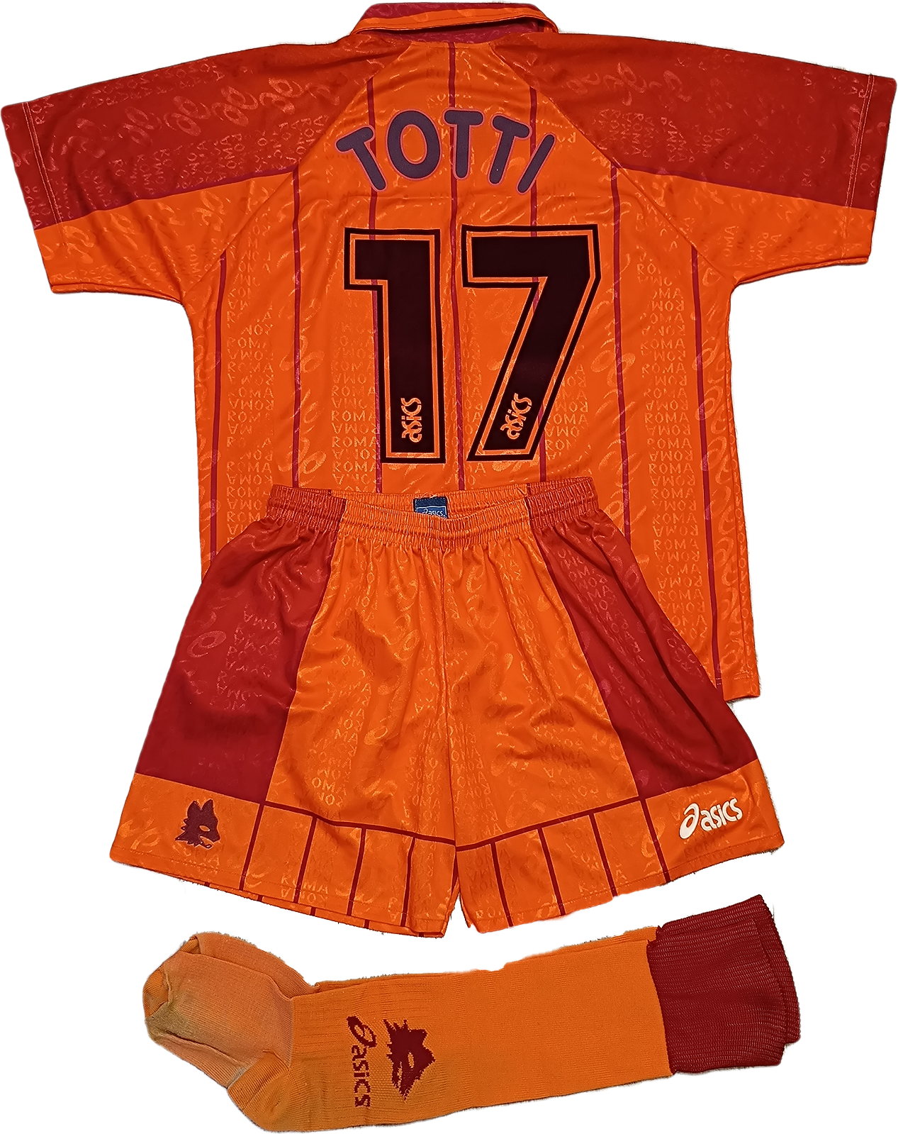 maglia calcio vintage AS Roma Totti Asics 1996 1997 Ina Assitalia third M