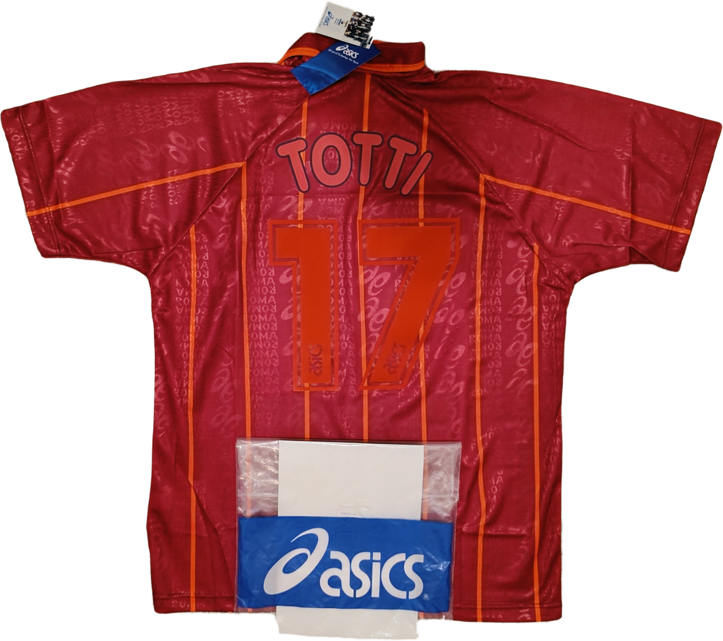 maglia calcio vintage AS Roma Totti Asics 1996 1997 Ina Assitalia *NEW* XL