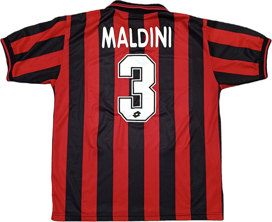 maglia calcio vintage AC Milan Maldini Lotto home 1997 1998 OPEL  XL