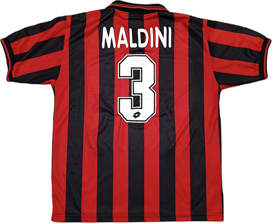maglia calcio vintage AC Milan Maldini Lotto home 1997 1998 OPEL XL