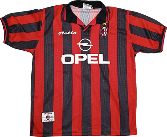 maglia calcio vintage AC Milan Maldini Lotto home 1997 1998 OPEL  XL