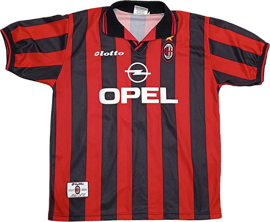maglia calcio vintage AC Milan Maldini Lotto home 1997 1998 OPEL XL