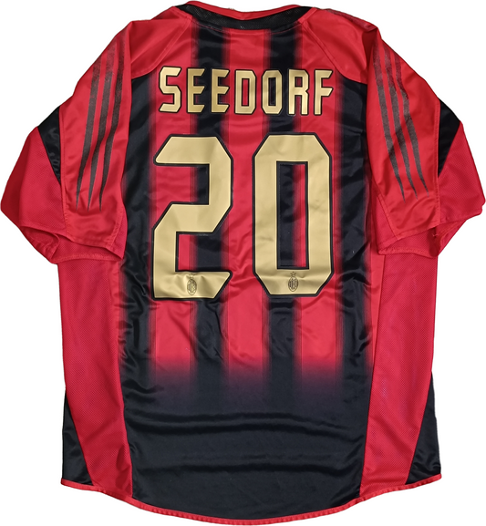 maglia calcio vintage AC Milan SEEDORF Adidas 2004 2005 Opel Climacool