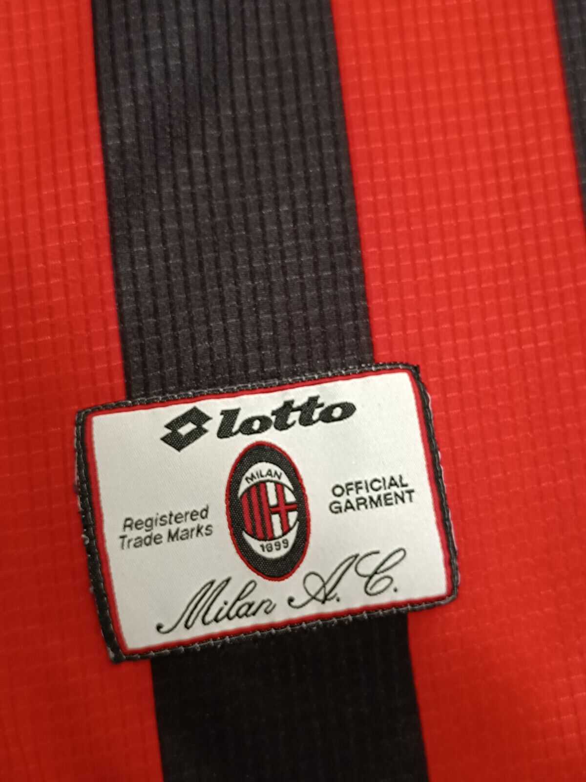 maglia calcio vintage AC Milan Maldini Lotto home 1997 1998 OPEL  XL