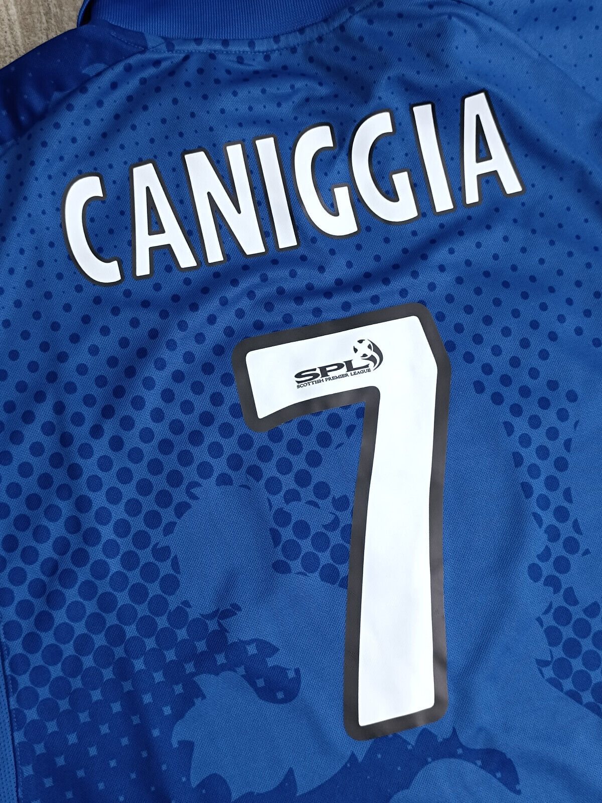 maglia calcio vintage Rangers 2002 2003 Caniggia Diadora NTL Large