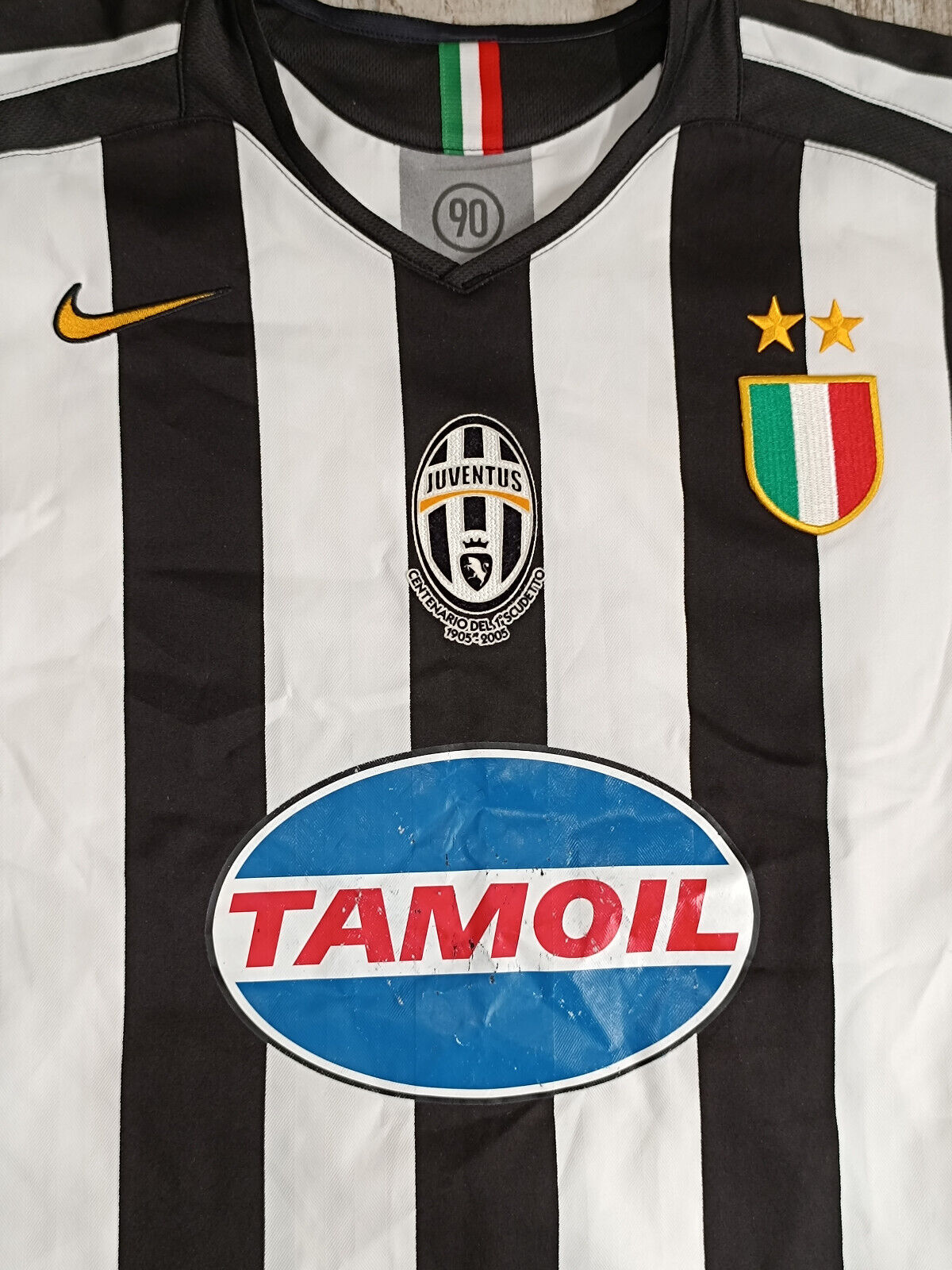 maglia calcio vintage FC Juventus Ibrahimovic 2005 2006 Tamoil Large NIKE