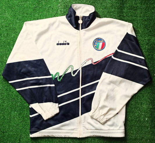 tuta giacca Italia 1990 World Cup felpa Diadora Baggio IP tracksuit track top L