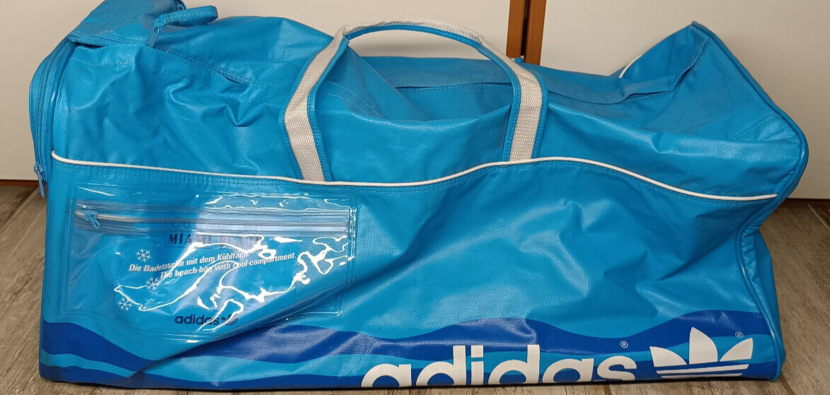 vintage ADIDAS bag sport USA 1984 shiny glanz PROFESSIONAL MIAMI beach