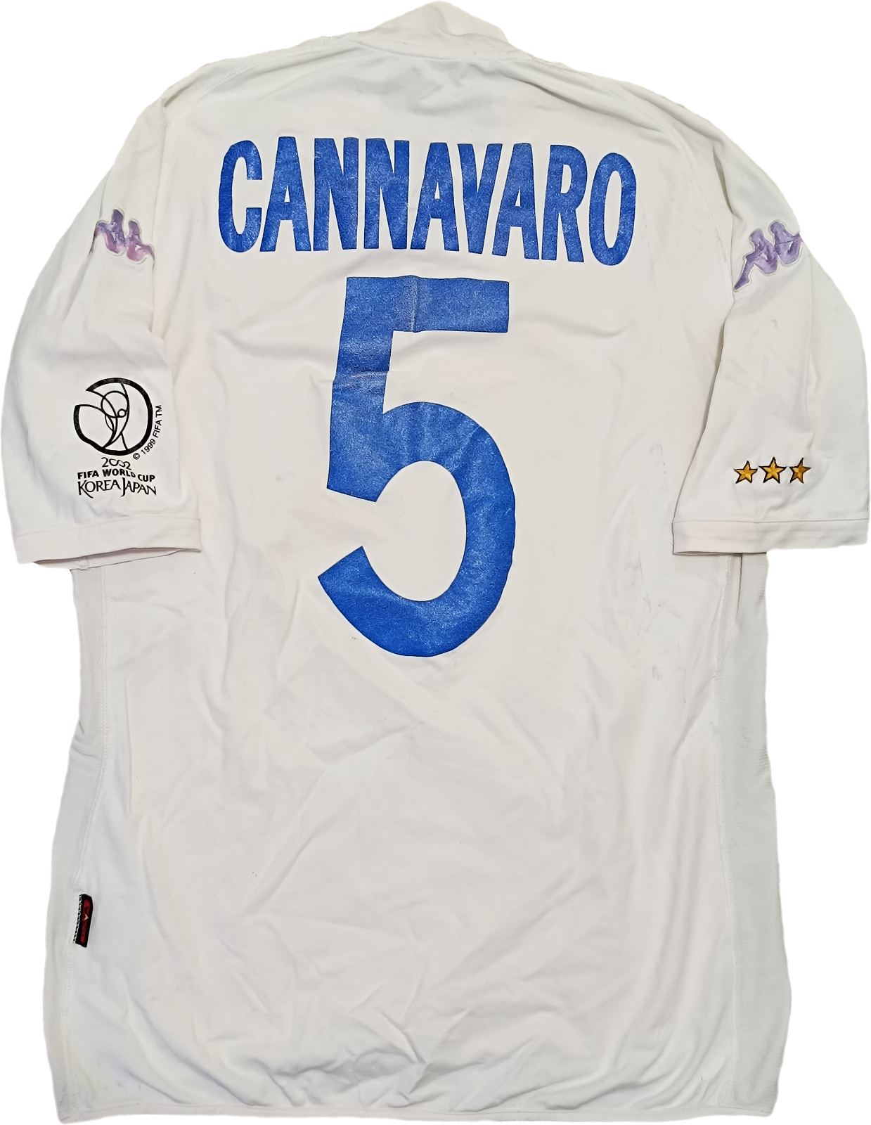 maglia match worn Italia CANNAVARO World Cup 2002 L Japan Korea Kappa