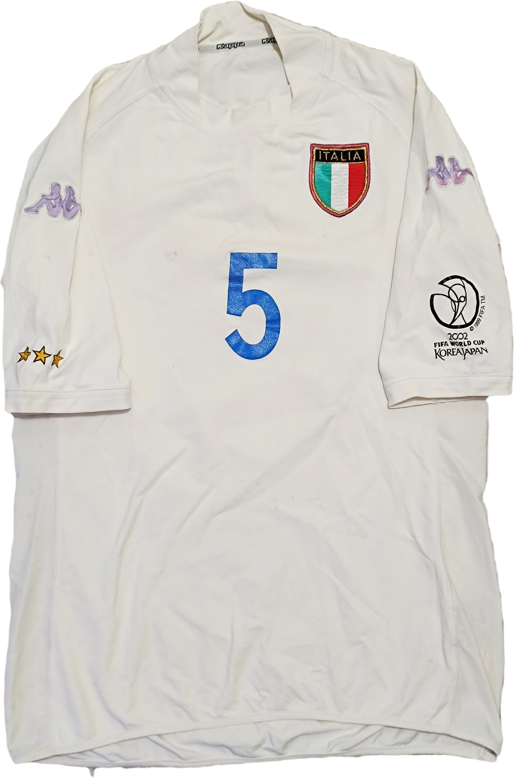 maglia match worn Italia CANNAVARO World Cup 2002 L Japan Korea Kappa