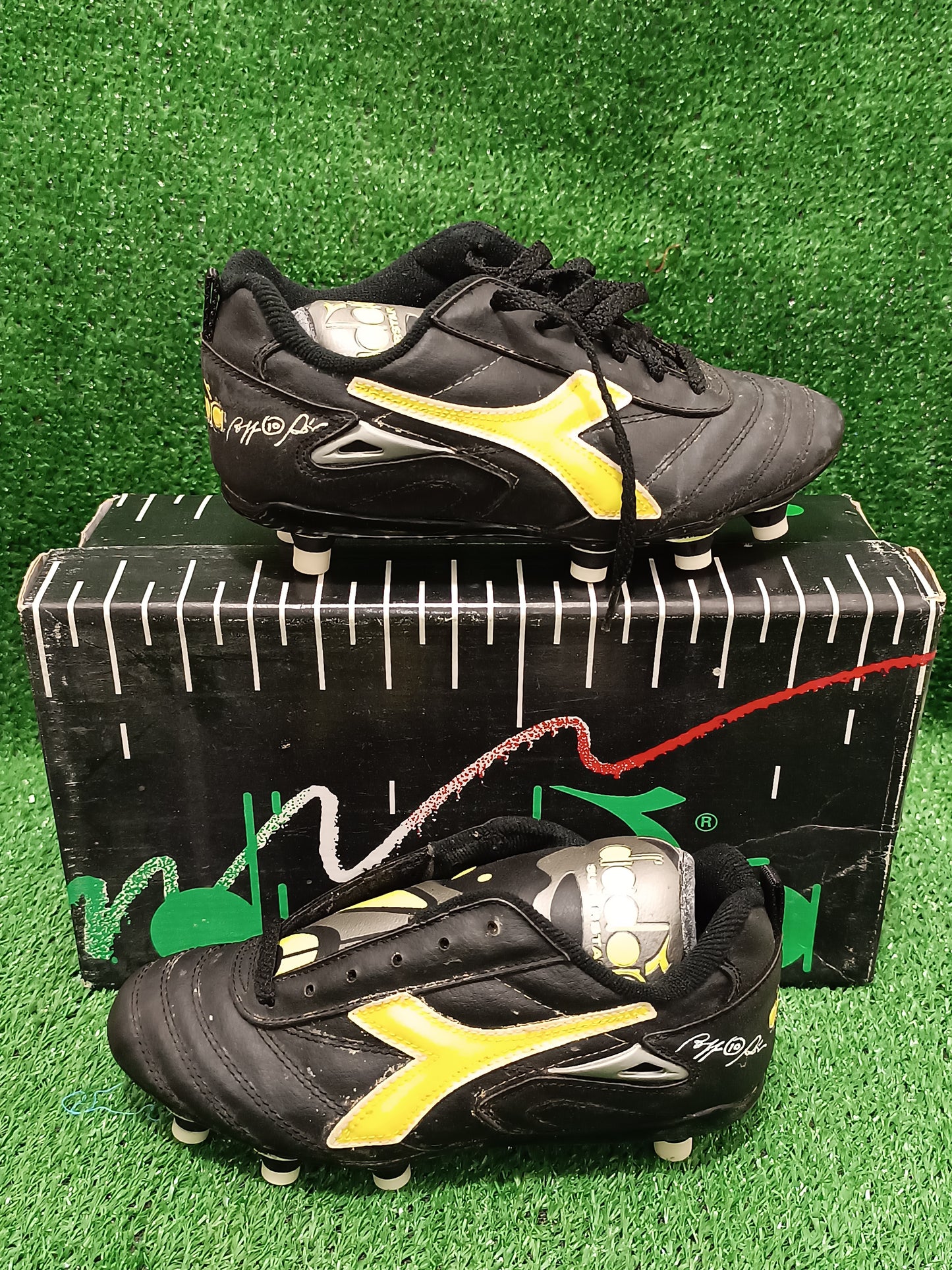 scarpe da calcio scarpini Diadora Roberto Baggio Italia vintage Super Star SC