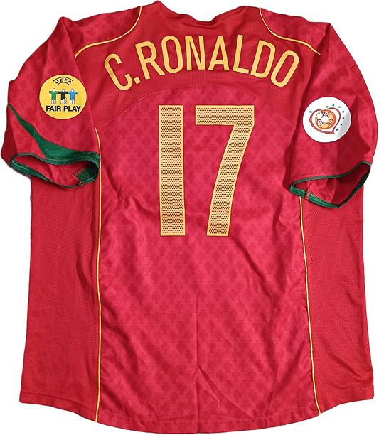 maglia calcio vintage Cristiano Ronaldo Portugal Portogallo Nike Euro 2004 shirt