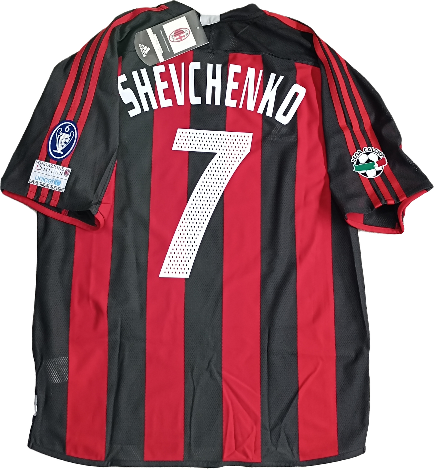 maglia calcio vintage Shevchenko AC Milan Adidas 2003 2004 DERBY vs INTER shirt