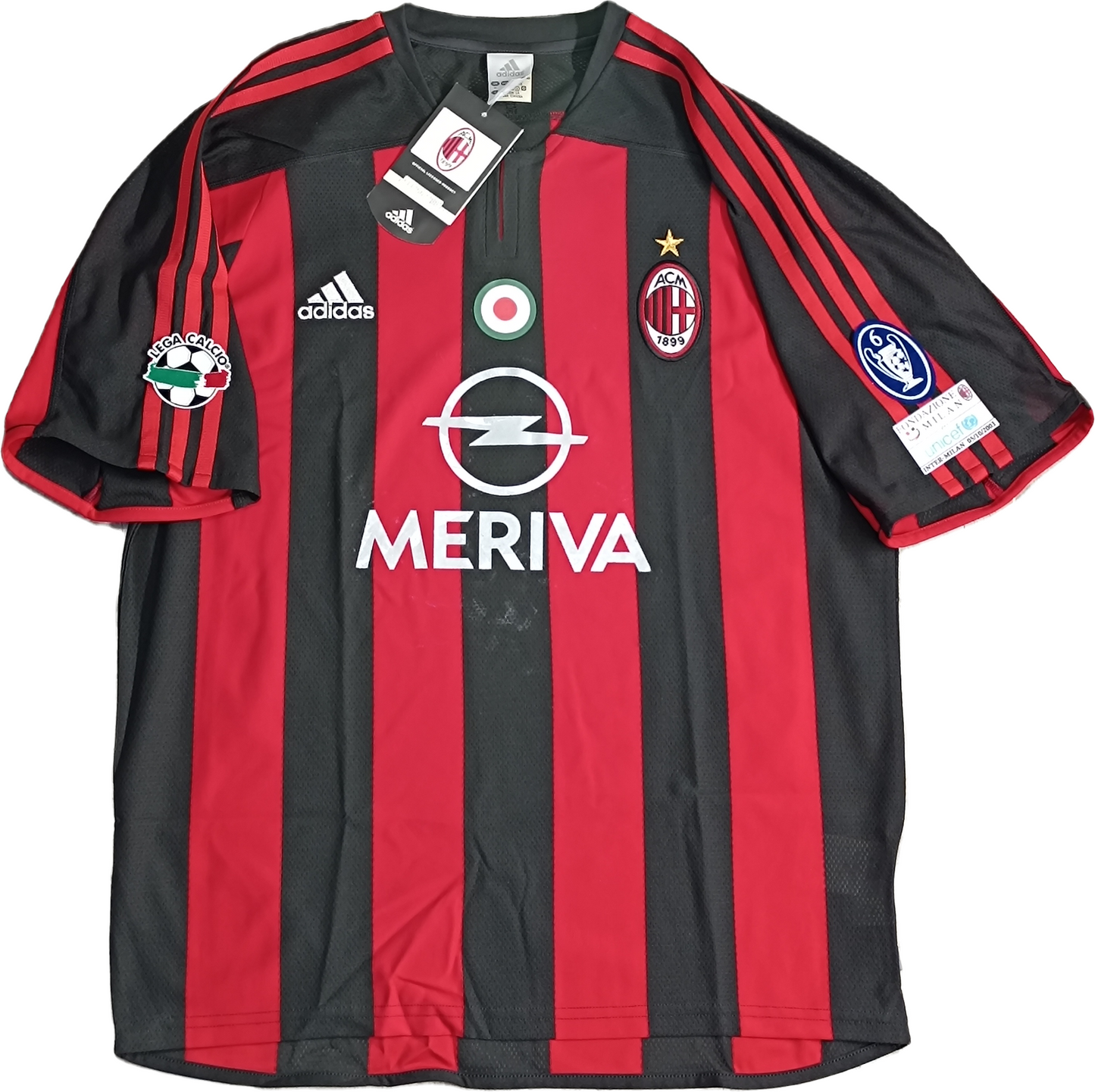 maglia calcio vintage Shevchenko AC Milan Adidas 2003 2004 DERBY vs INTER shirt