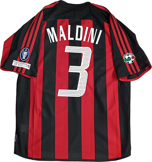 maglia calcio vintage Maldini AC Milan Adidas 2003 2004 FONDAZIONE MILAN shirt