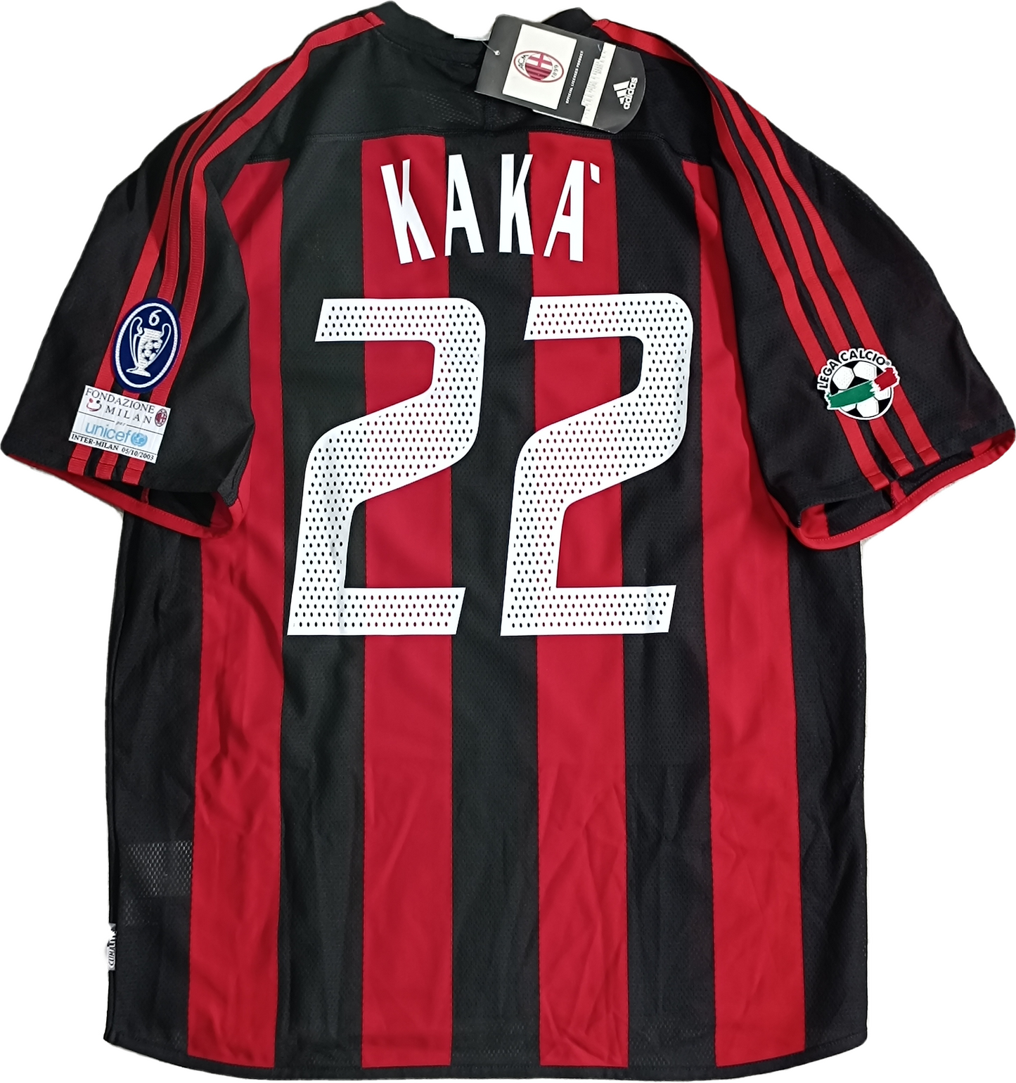 maglia calcio vintage Kaka AC Milan Adidas 2003 2004 DERBY vs INTER shirt