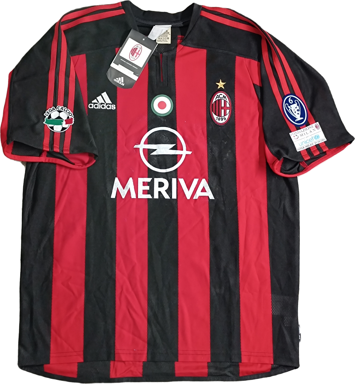 maglia calcio vintage Kaka AC Milan Adidas 2003 2004 DERBY vs INTER shirt