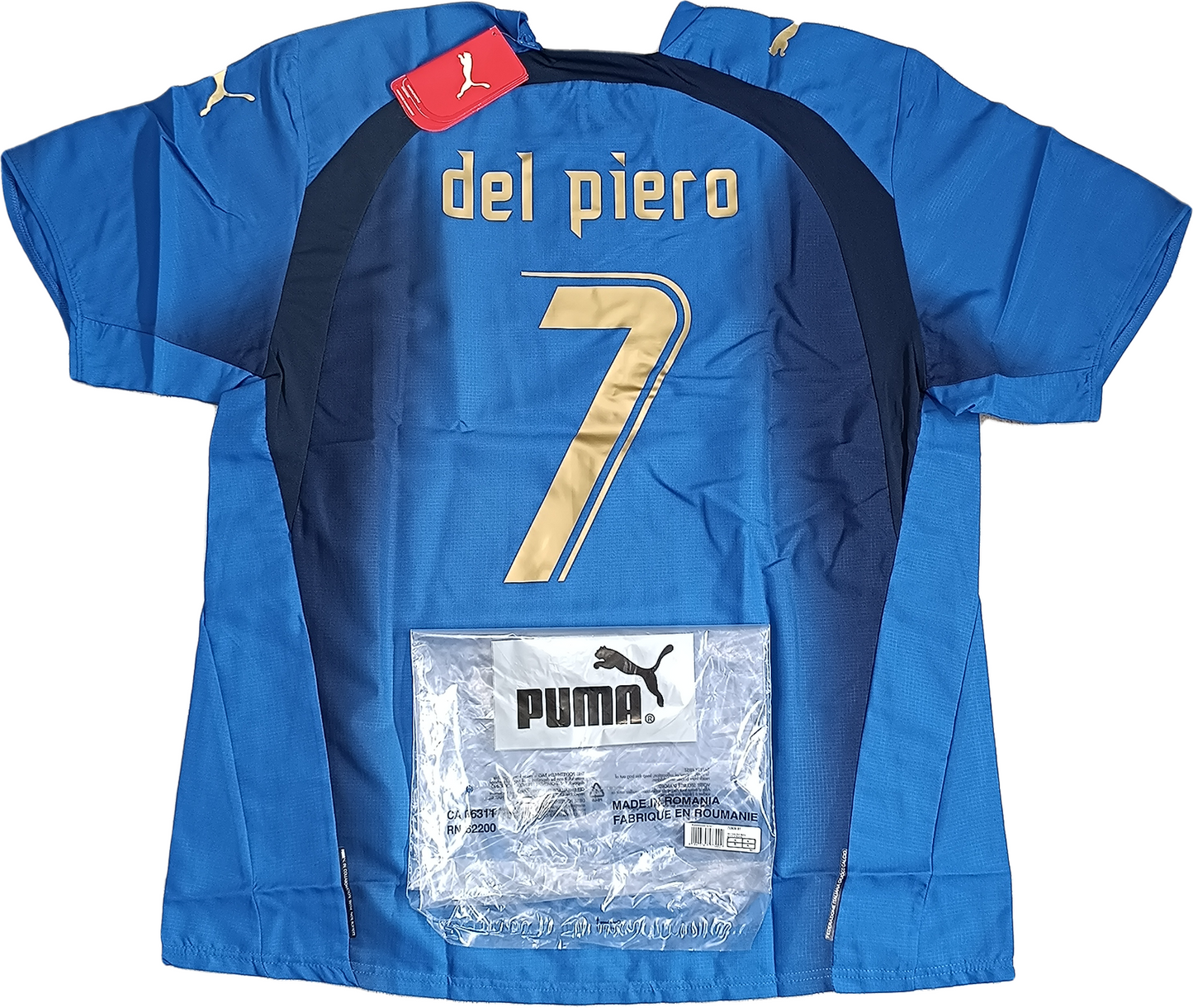 maglia calcio vintage  italia mondiali 2006 DEL PIERO 4 stars Puma XL shirt