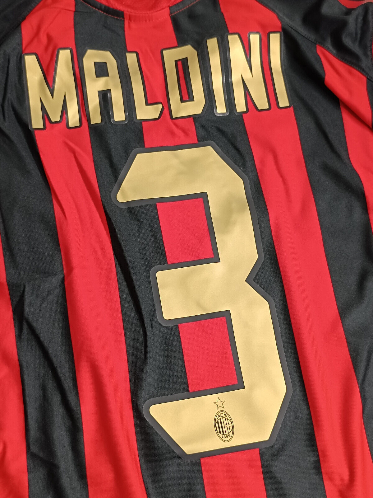 maglia calcio vintage AC Milan Maldini 2005-06 Zafira Climacool XL Serie A