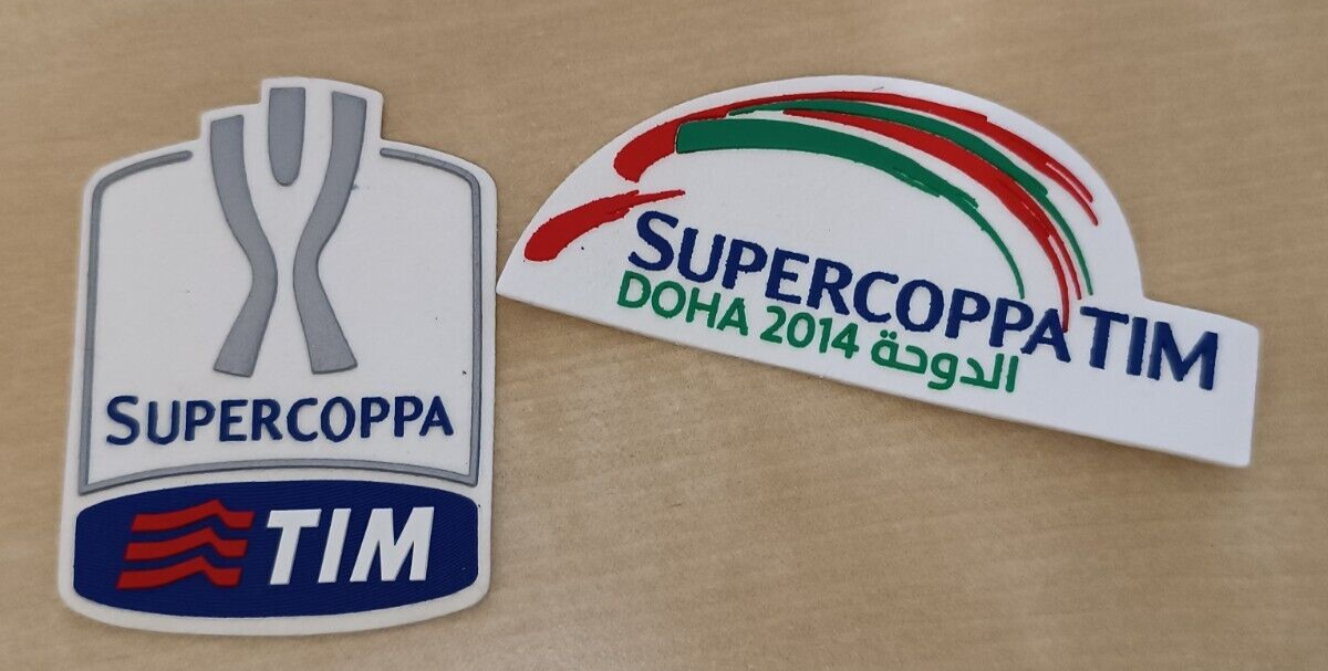 SET TOPPE UFFICIALI FINALE SUPERCOPPA ITALIANA TIM DOHA 2014 OFFICIAL PATCH