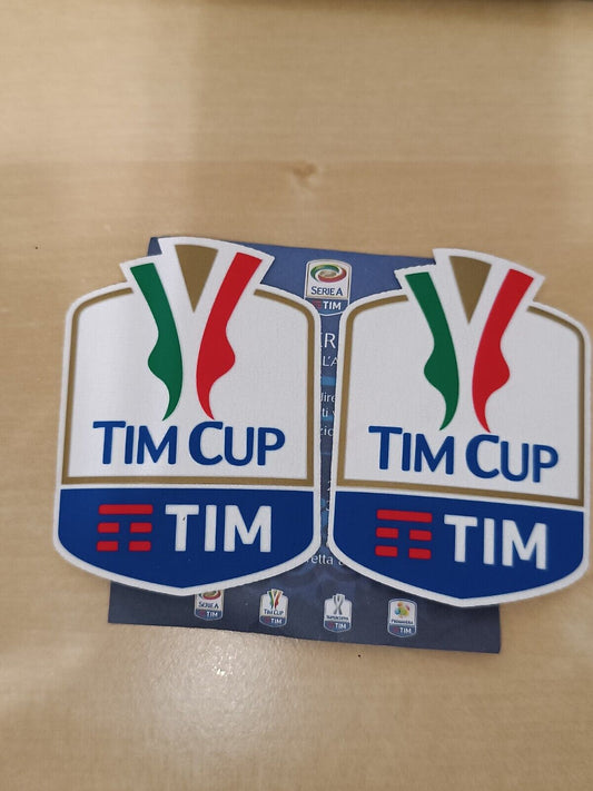 Toppa Patch Tim Cup Coppa Italia Ufficiale Originale Serie A 2016 2018 (2 PEZZI)